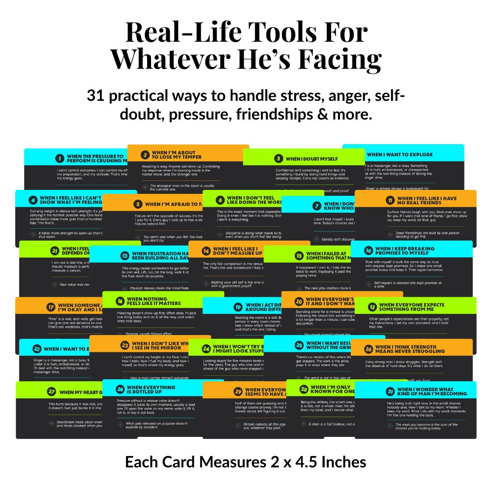 31 Coping Cards for Teen Boys