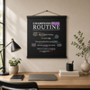 Mindset Wall Art: Champions Love Routine (18" x 18")