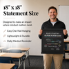 Mindset Wall Art: Make Starting Super Duper Easy (18" x 18")