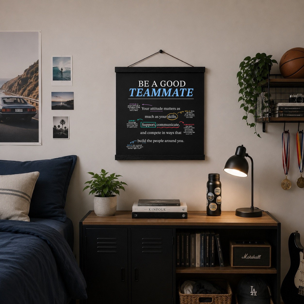 Mindset Wall Art: Be A Good Teammate (18" x 18")